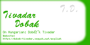 tivadar dobak business card